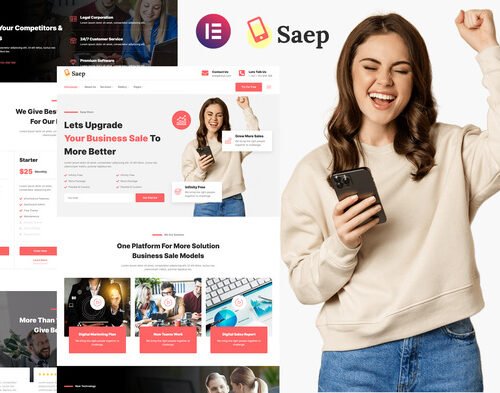 Saep - eCommerce App SaaS Showcase Elementor Template Kit