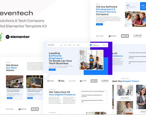 Seventech - IT Solutions & Tech Company Digital Elementor Template Kit