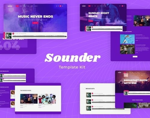 Sounder | Internet Radio & Streaming Elementor Template Kit