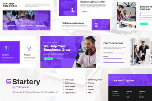 best SaaS Elementor template kit for startup websites instant download