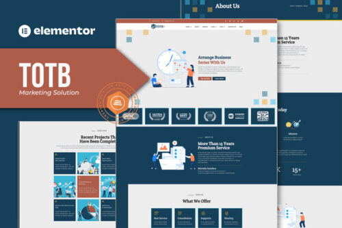 best TOTB Marketing Solution Elementor template kit download