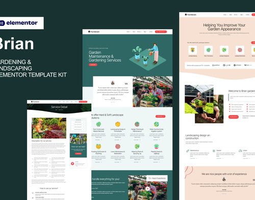 Brian - Gardening & Landscaping Elementor Template Kit