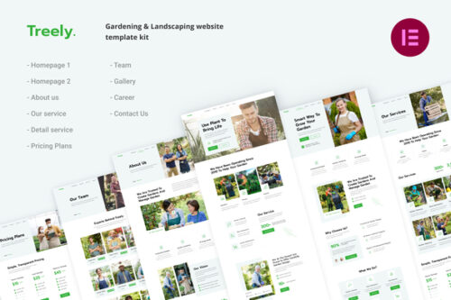 best Treely Elementor landscaping template download