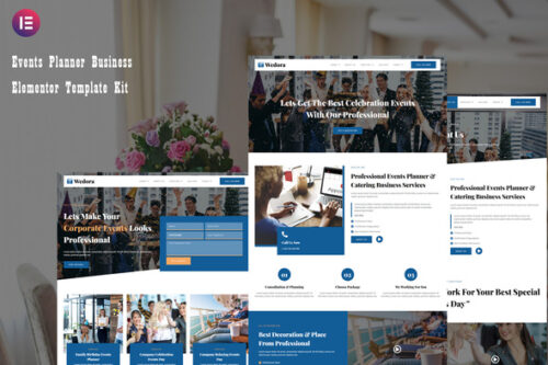 best events planner elementor template kit download