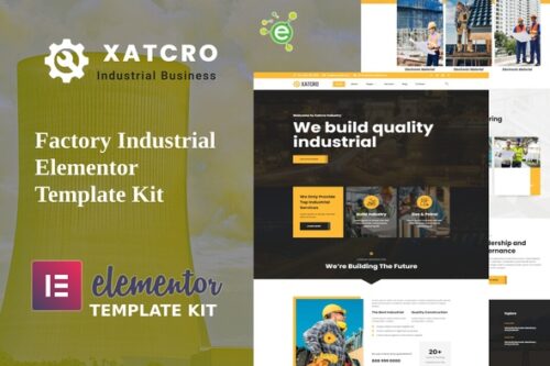 best industrial Elementor template kit instant download