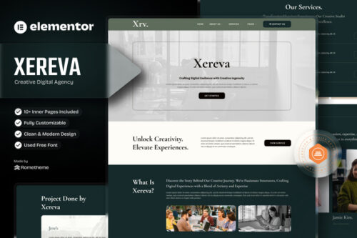 best Elementor creative agency template kit download