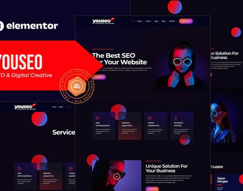 Youseo - SEO & Digital Creative Agency Elementor Template Kit