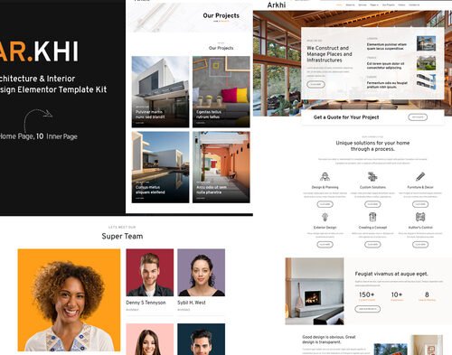 Arkhi Architecture & Interior Design Elementor Template Kit