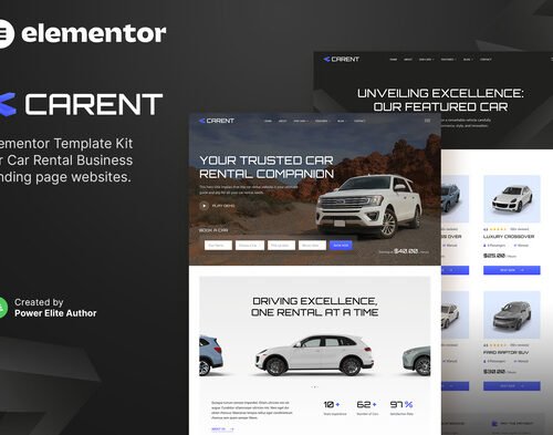 Carent – Car Rental Business & Auto Dealer Elementor Template Kit