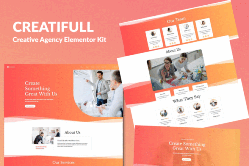 best creative agency Elementor template kit download