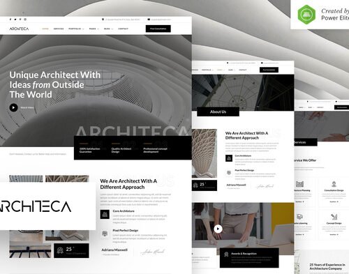 Architeca – Architecture Agency & Interior Design Elementor Template Kit