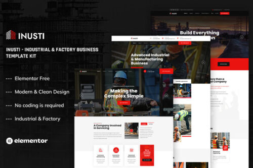 best industrial Elementor template kit instant download
