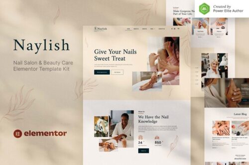 best nail salon website template instant download