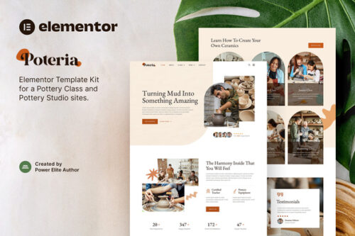 best pottery studio website template instant download