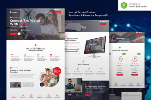 best ISP website template Elementor kit instant download