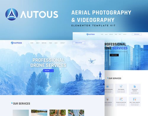 Autous - Aerial Photography & Videography Elementor Template Kit
