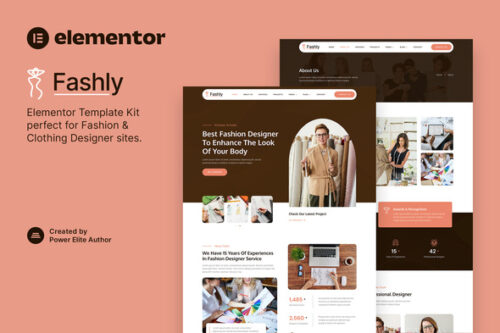 best Fashly fashion Elementor template kit instant download