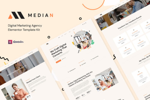 best digital marketing agency Elementor template kit download