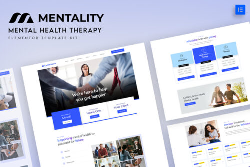 best mental health therapy Elementor template kit download
