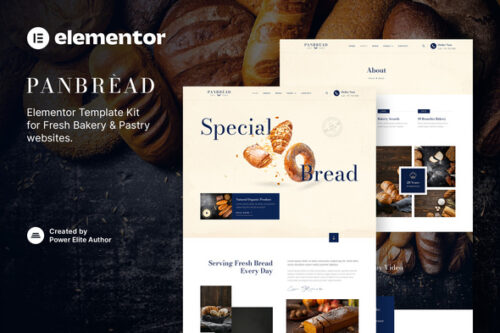 best bakery Elementor template kit instant download