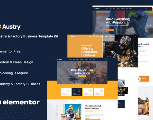 Austry - Industry & Factory Business Elementor Template Kit