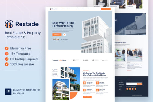 best real estate elementor template kit download
