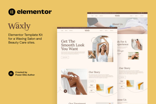 best waxing salon elementor template download