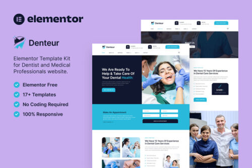 best Denteur dental website template download