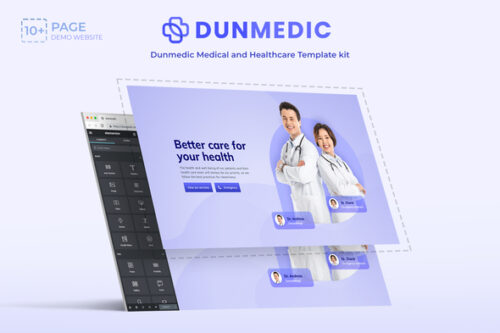 best medical healthcare Elementor template kit download