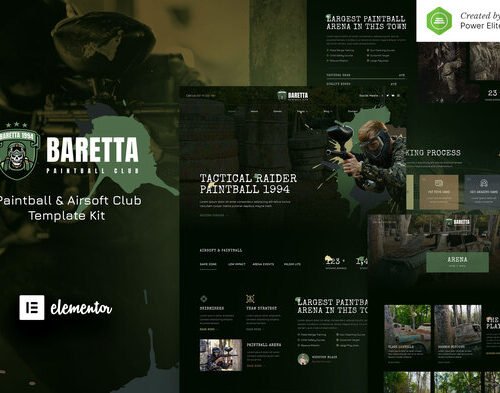 Baretta – Paintball & Airsoft Club Elementor Template Kit