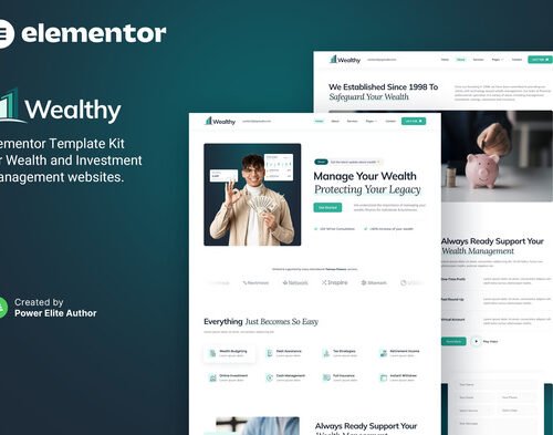 Wealthy – Wealth & Investment Management Elementor Template Kit