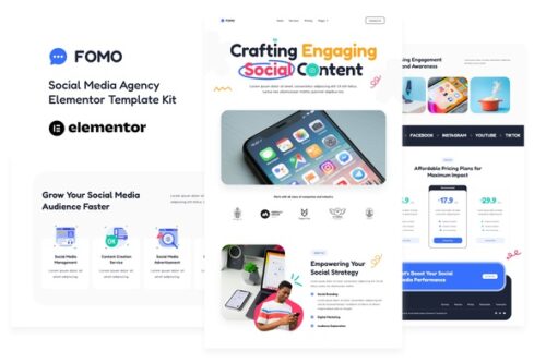 best FOMO social media agency template kit download