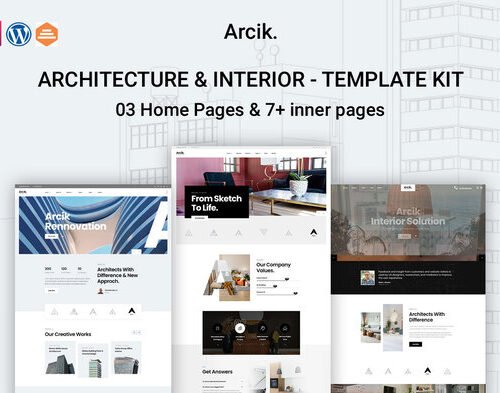 Arcik - Architecture & Interior Elementor Template Kit
