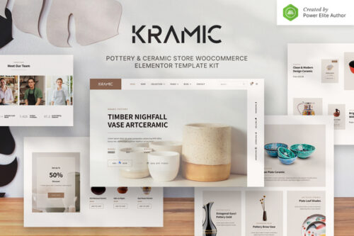 best pottery store WooCommerce template kit download