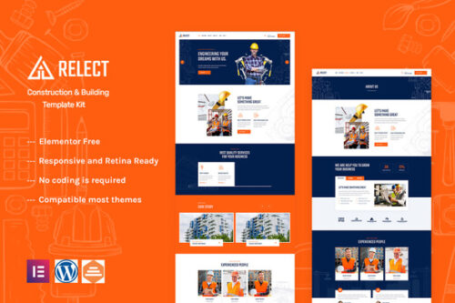 best Construction Elementor Template kit for building websites download