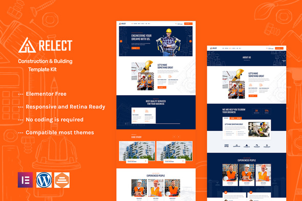 Relect - Construction & Building Elementor Template Kit best Construction Elementor Template kit for building websites download