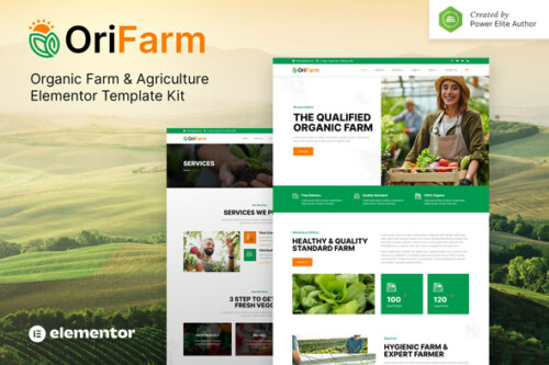 best organic farm website template instant download
