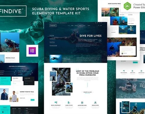 Findive – Scuba Diving & Water Sports Elementor Template Kit