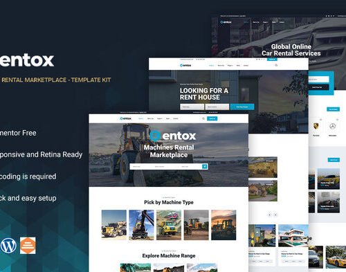 Entox - Car Rental Marketplace Elementor Template Kit