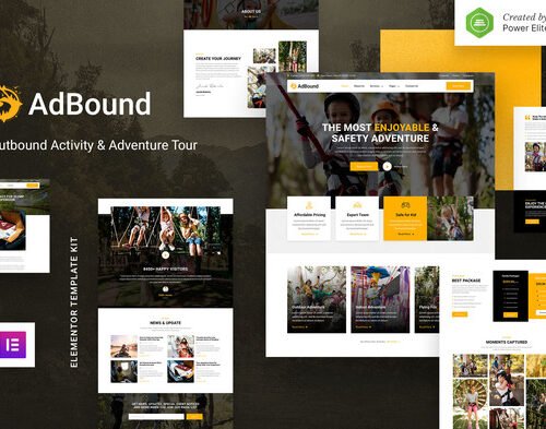 AdBound – Outbound Activity & Adventure Tour Elementor Template Kit