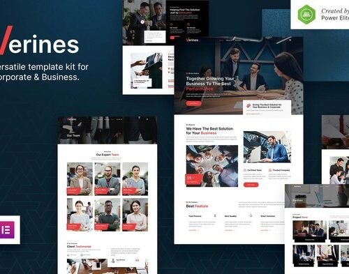 Verines – Professional Corporate & Business Elementor Template Kit