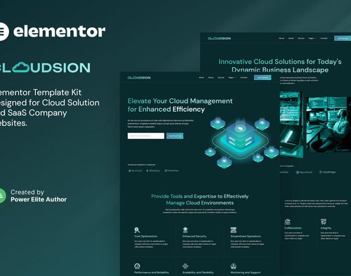 Cloudsion – Cloud Solution & SaaS Company Elementor Template Kit
