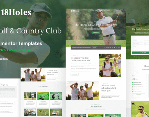18Holes - Golf & Country Club Website Elementor Template Kit