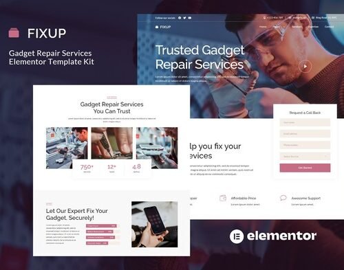 FixUp - Gadget Repair Services Elementor Template Kit