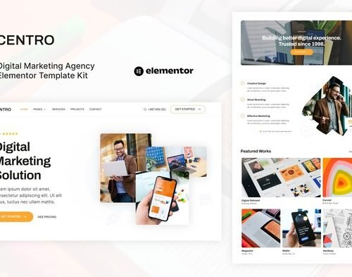 Centro - Digital Marketing Agency & Portfolio Elementor Template Kit