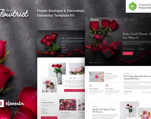 Flowtrist – Flower Boutique & Florist Elementor Template Kit