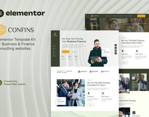 Confins – Business & Finance Consulting Elementor Template Kit