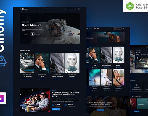 Cinomy – Movie TV & Streaming Services Elementor Template Kit