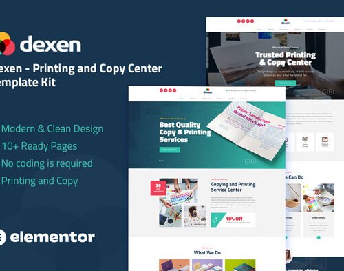Dexen - Printing & Copy Center Elementor Template Kit