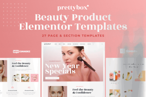 Prettybox - Cosmetic & Beauty Products Shop Elementor Template Kit